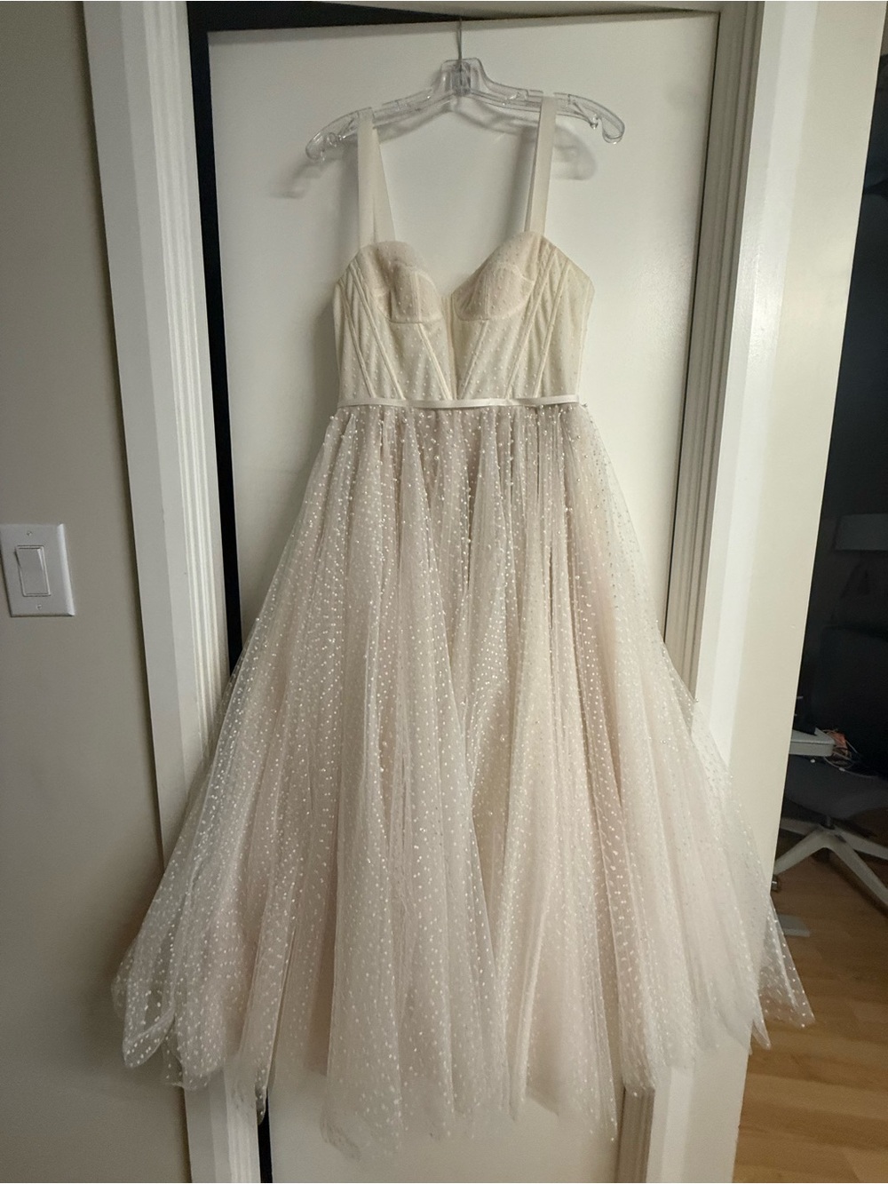 BHLDN Ivory Sparkle Tulle Wedding Dress